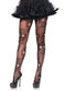 LEG-9982X / PLUS SIZE SUGAR SKULL NET PANTYHOSE BLACK