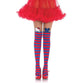 LEG-HK7954 / HELLO KITTY AND FRIENDS SPANDEX OPAQUE STRIPED W SHEER THIGH ACCENT