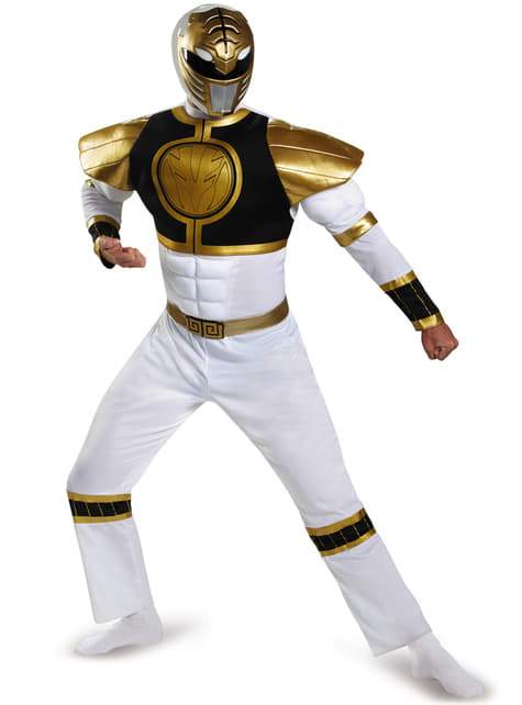 WHITE RANGER CLASSIC MUSCLE ADULT