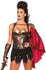 LEG-A2745 / WARRIOR HARNESS VEST WITH ONE SHOULDER SATIN CAPE