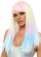 LEG-A2855 / 24" STRAIGHT BANG PASTEL OMBRE WIG WITH TINSEL.