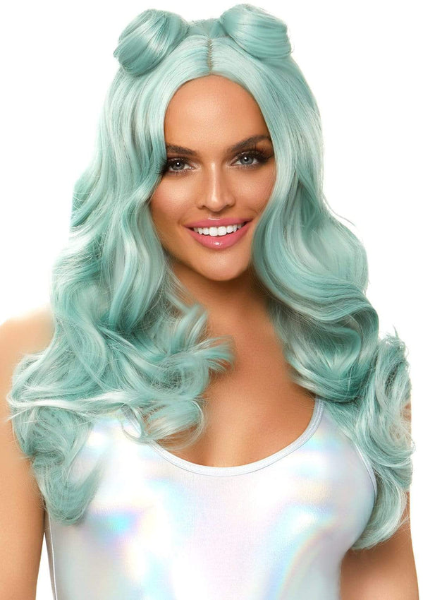 24" BEACHY WAVES LONG WIG WITH BUNS