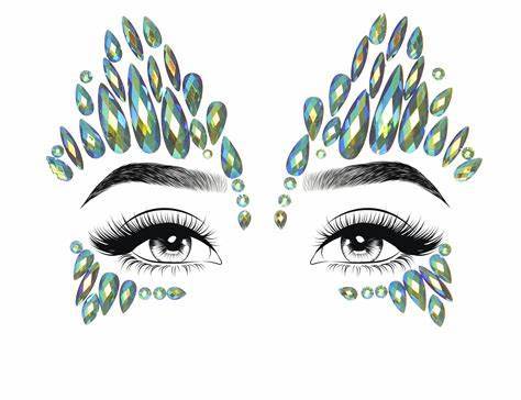 LEG-EYE013 / SKY ADHESIVE FACE JEWELS STICKER.