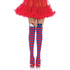 LEG-HK7954 / HELLO KITTY AND FRIENDS SPANDEX OPAQUE STRIPED W SHEER THIGH ACCENT