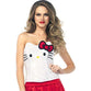 LEG-HK86673 / HELLO KITTY SEQUIN BUSTIER WITH BOW ACCENT WHITE