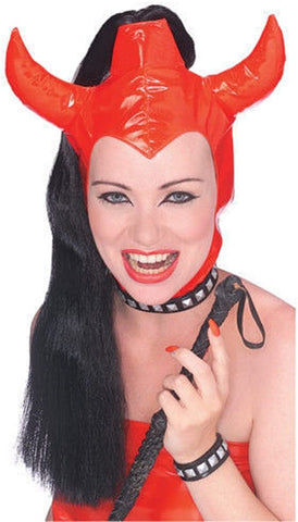RUB-49374 / DEVIL HEADPIECE WHITH HAIR