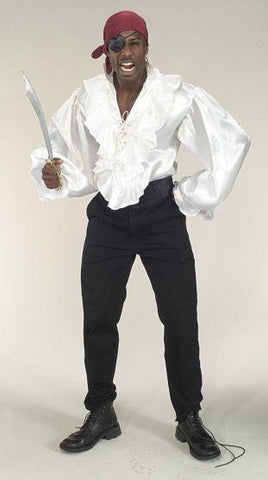 RUB-902 / WHITE SATIN PIRATE SHIRT